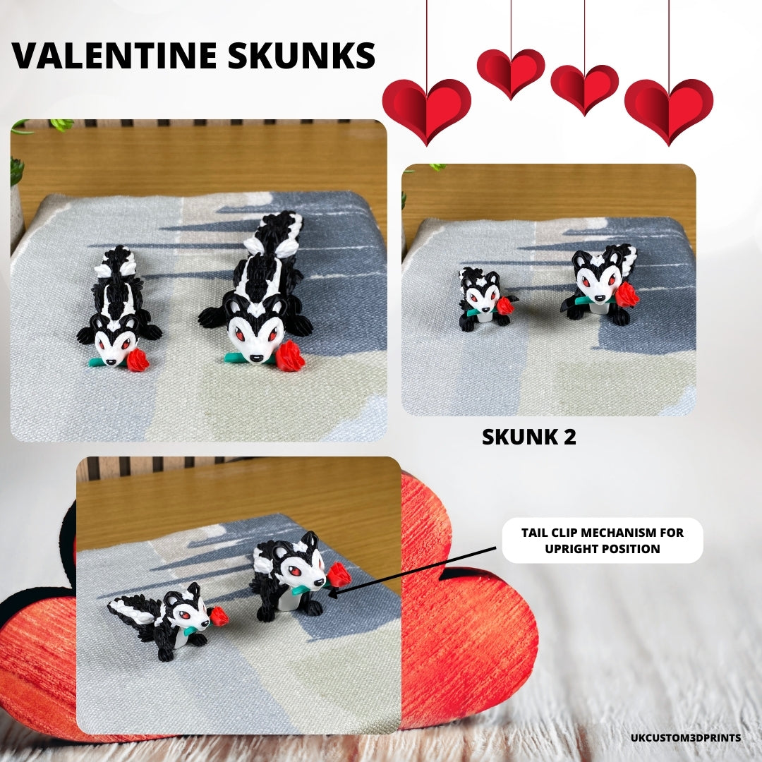 3D Printed Valentines Skunk - Fidget