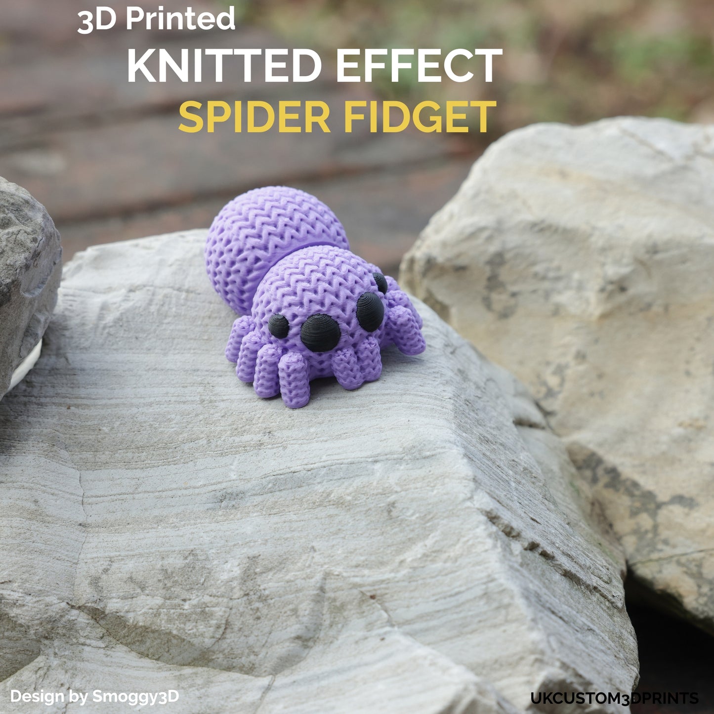 3D Printed Knitted Effect Spider Fidget