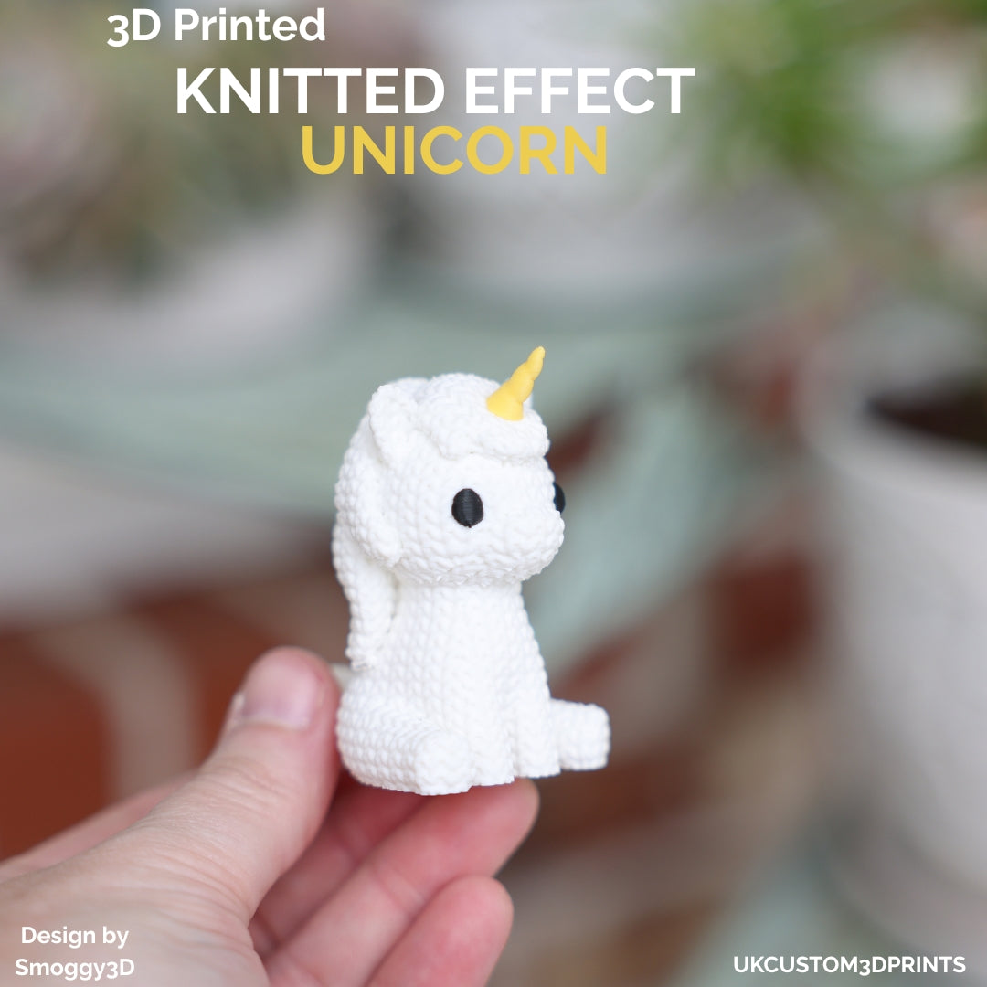 3D Printed Unicorn - Knitted Effect