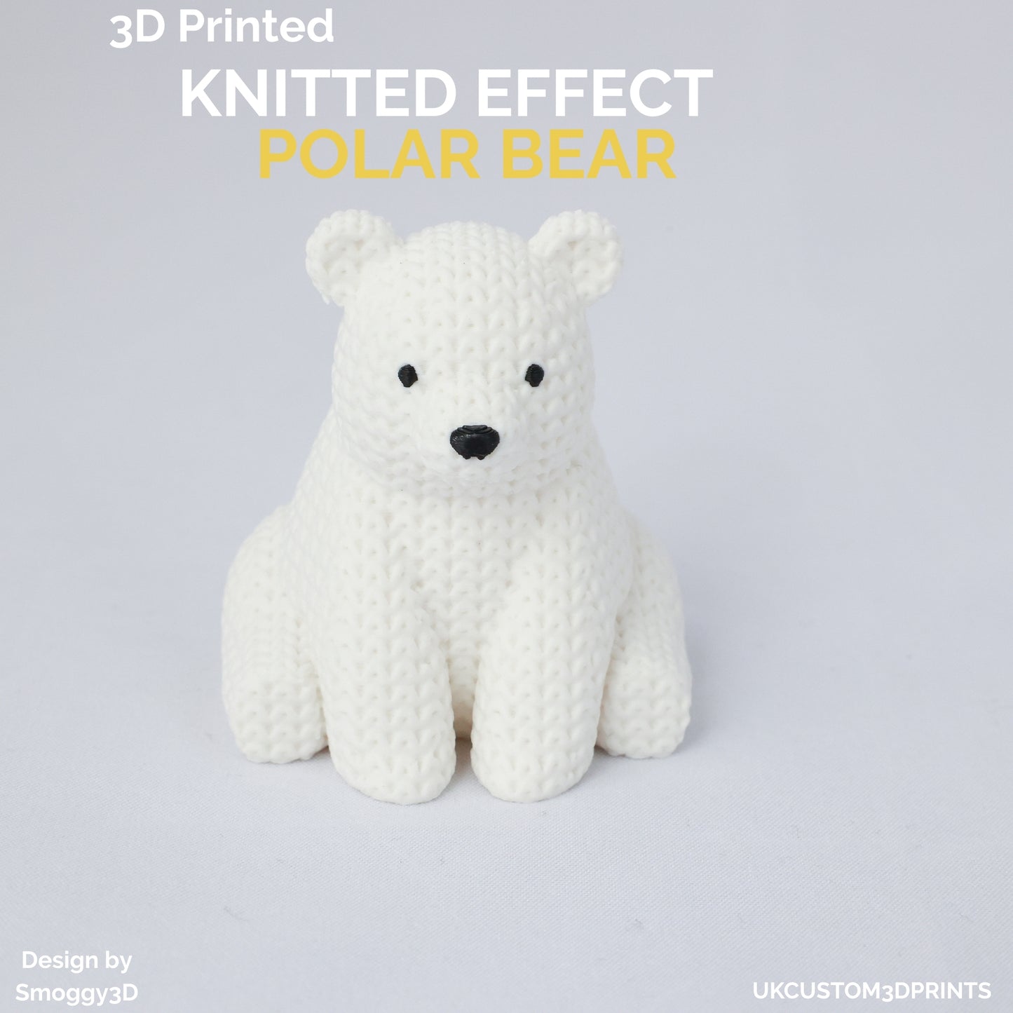 3D Printed Polar Bear - Knitted Effect