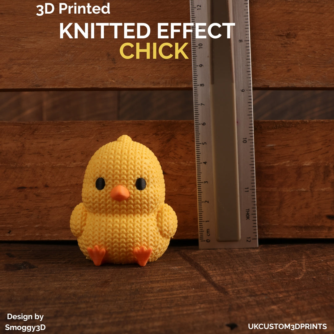 3D Printed Chick - Knitted Effect