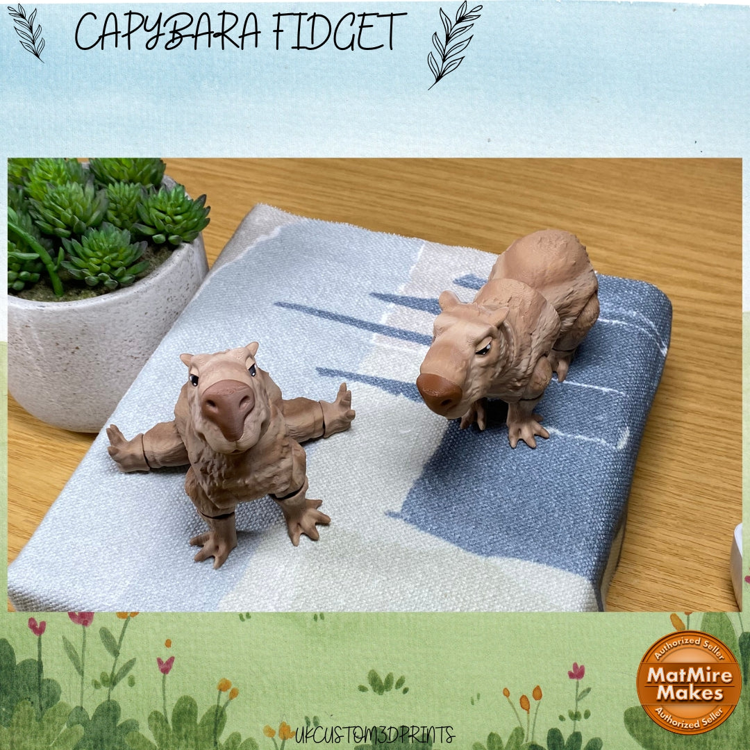 3D Printed Capybara - Articulated Fidget