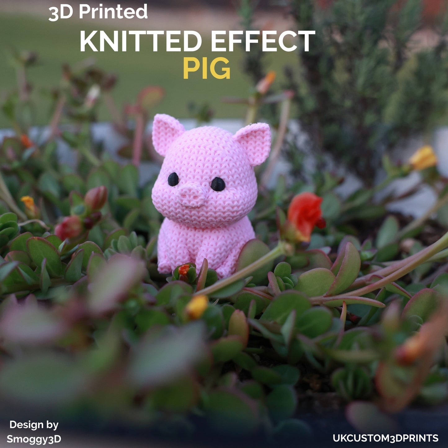 3D Printed Pig - Knitted Effect