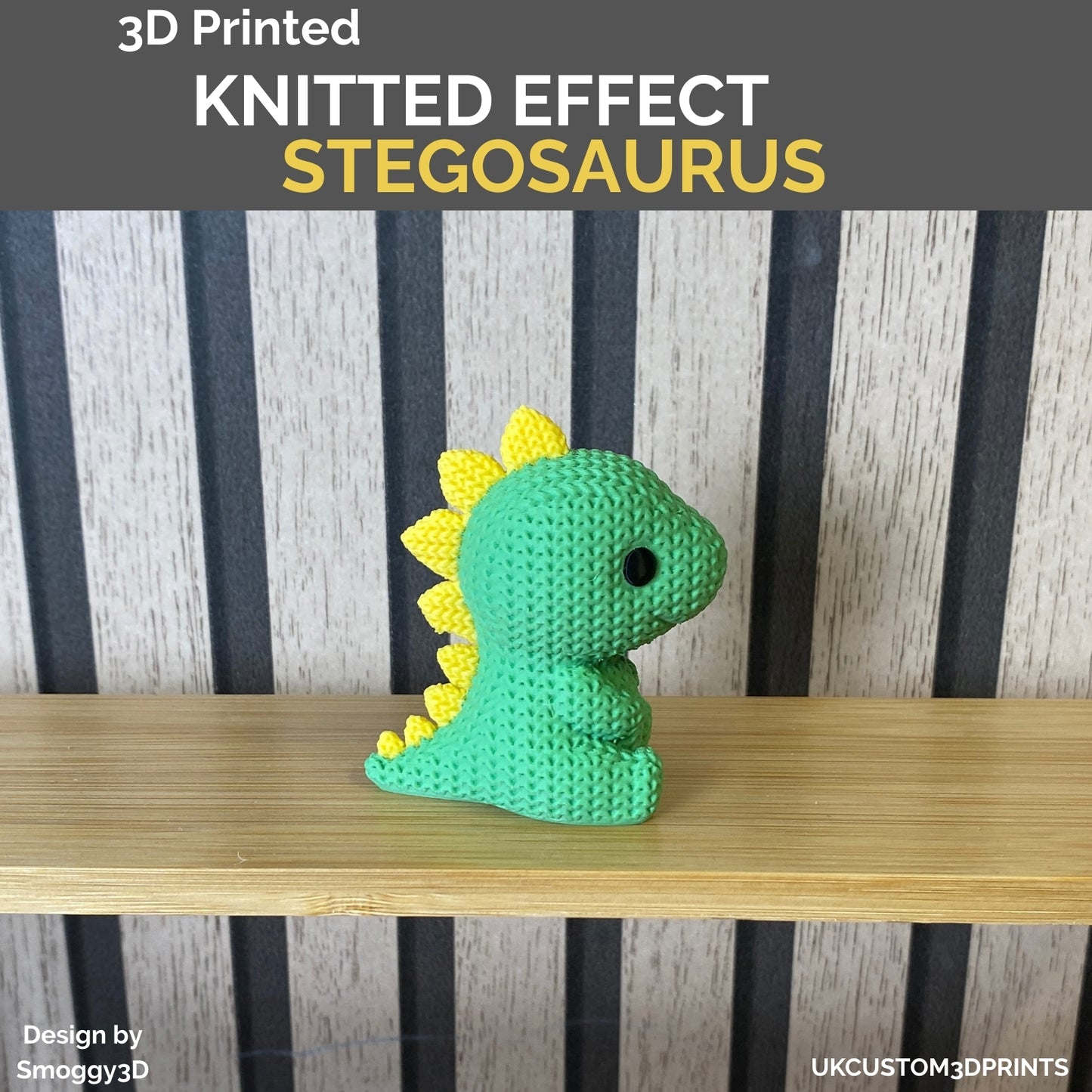3D Printed Stegosaurus - Knitted Effect