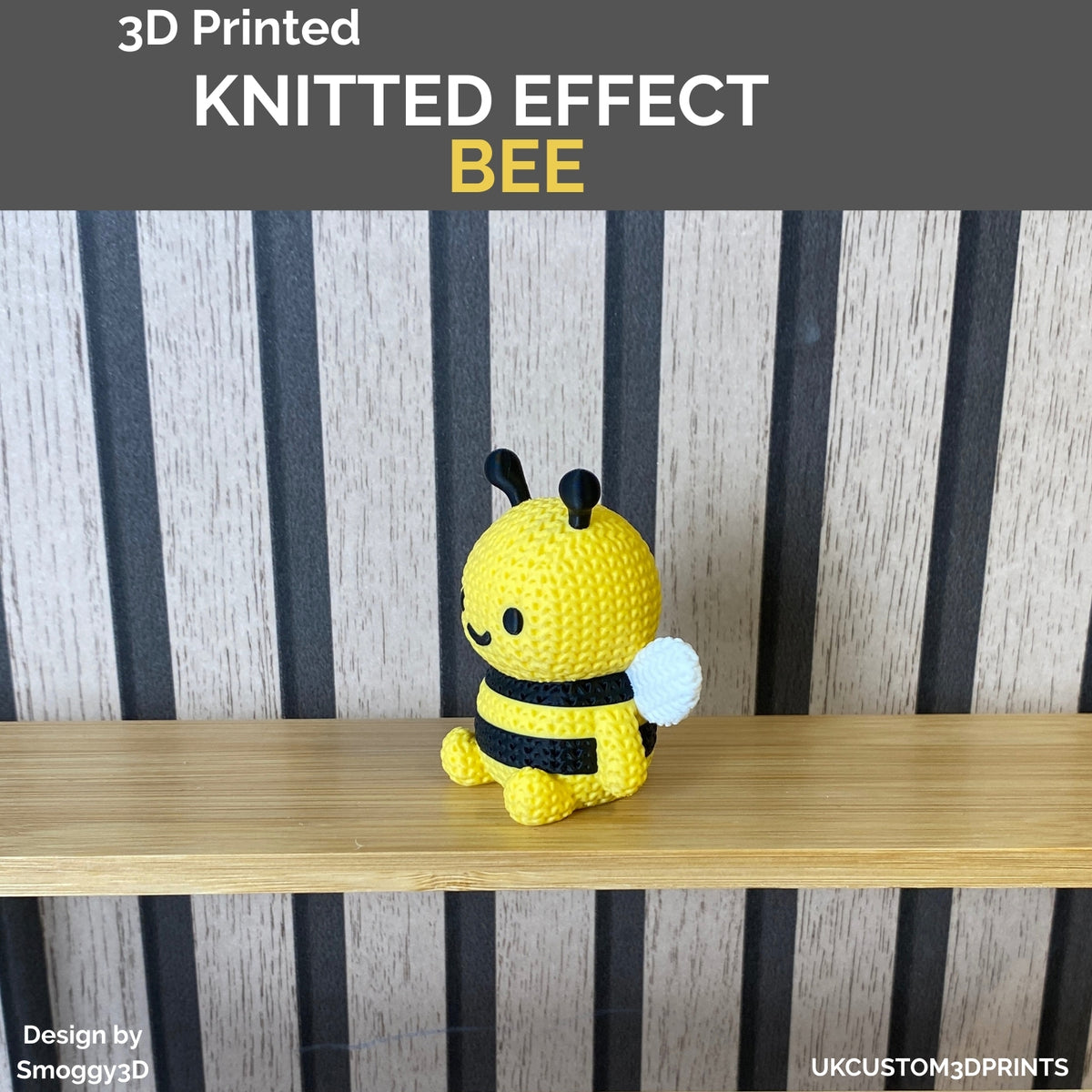 3D Printed Bee - Knitted Effect