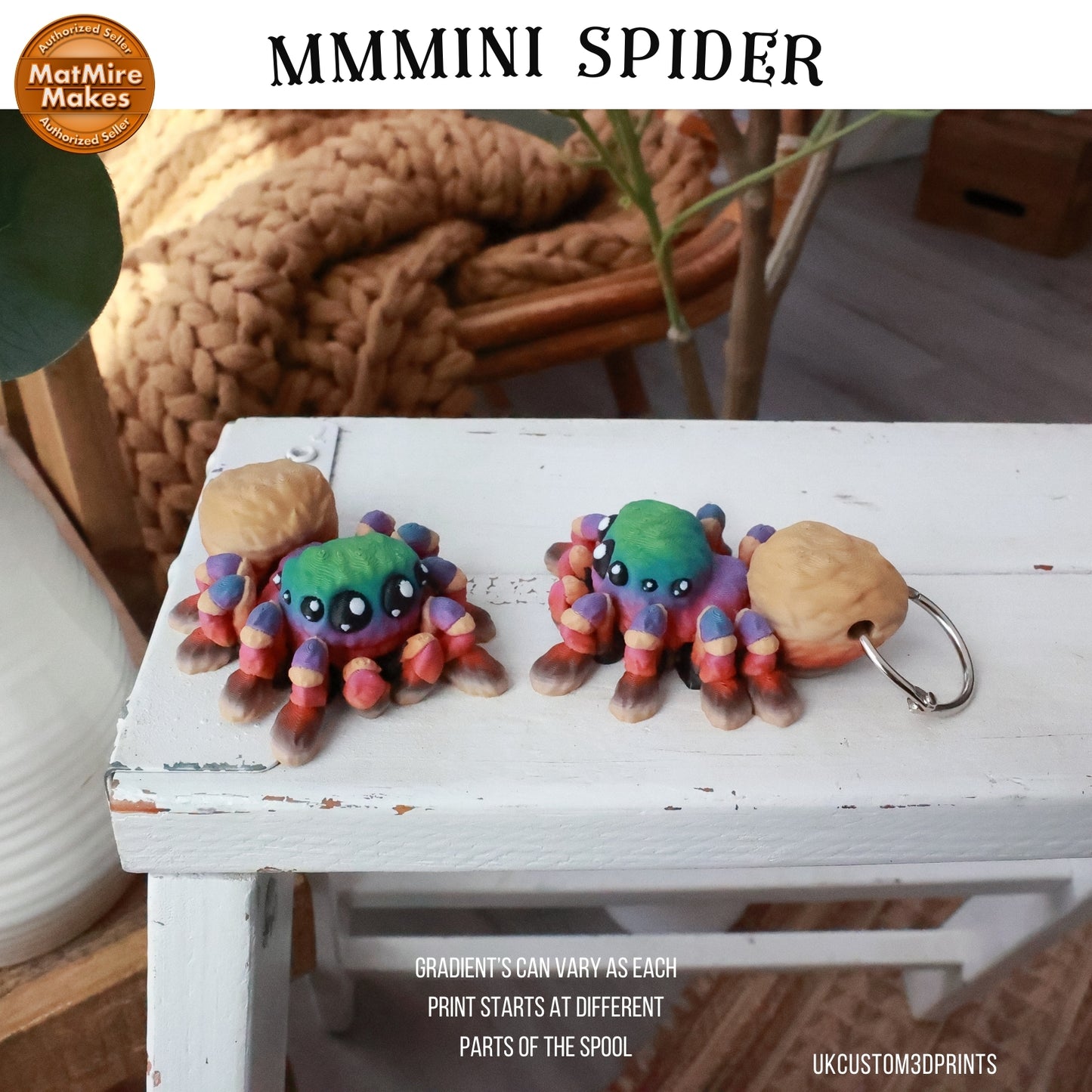 MMMini Spider Fidget - Optional Keychain