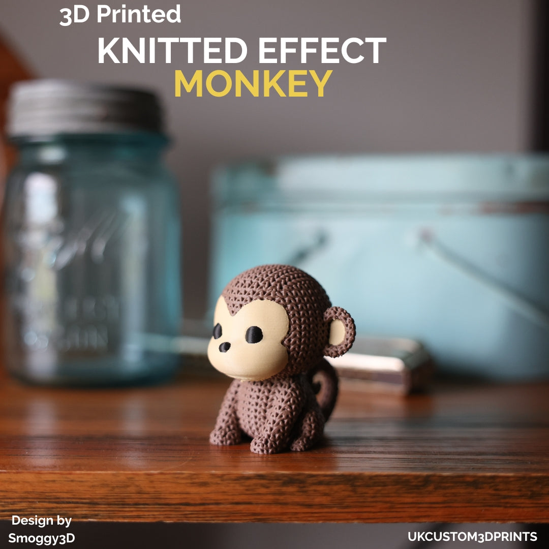 3D Printed Monkey - Knitted Effect