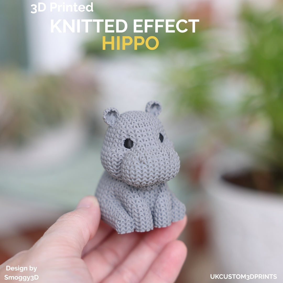 3D Printed Hippo - Knitted Effect