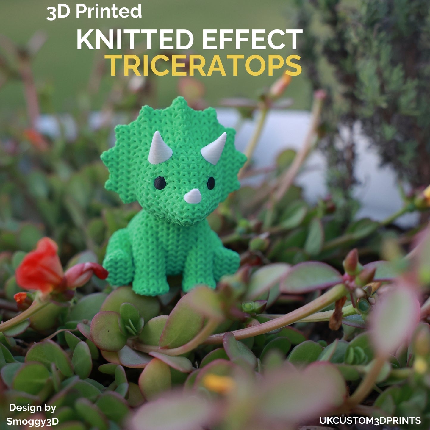 3D Printed Triceratops - Knitted Effect