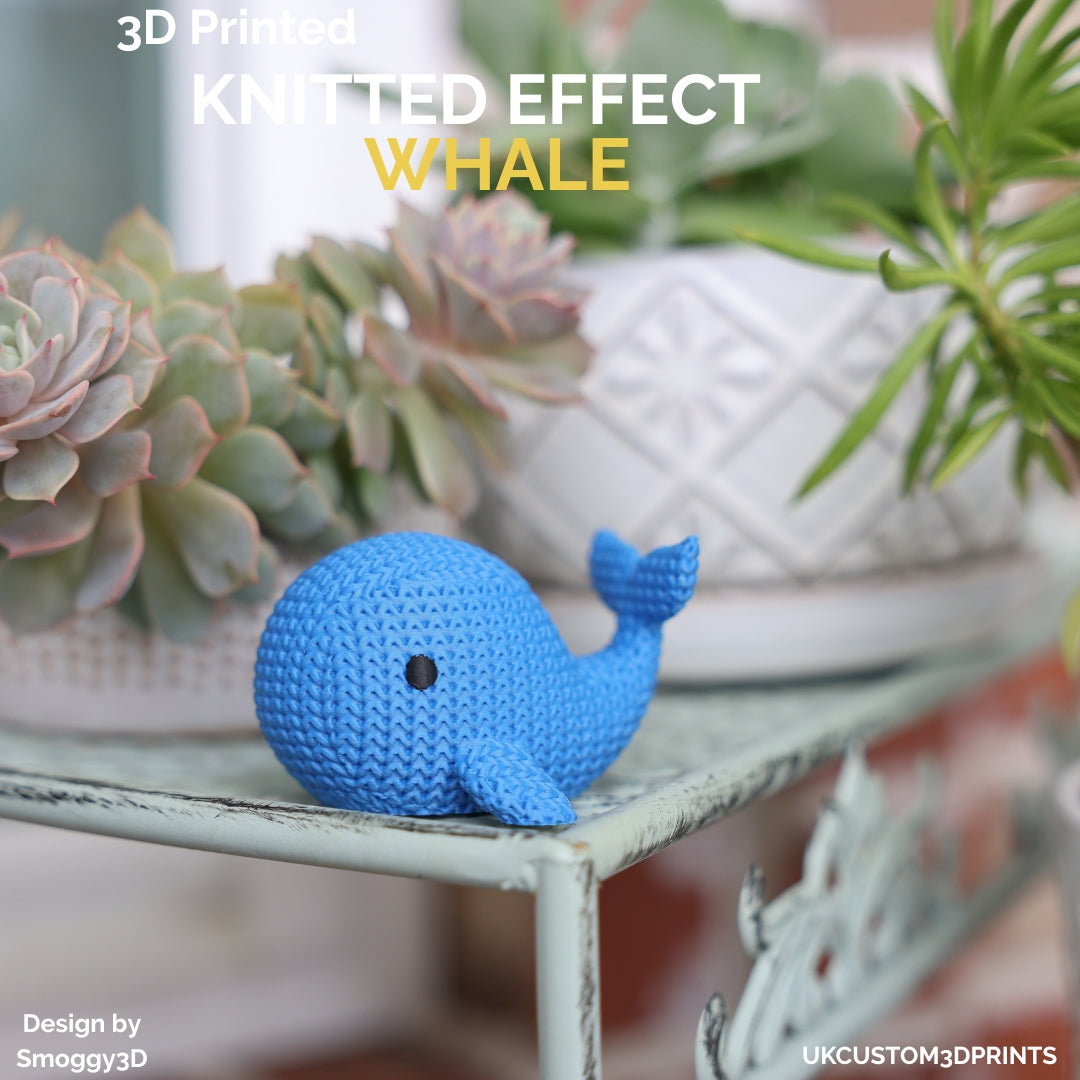 3D Printed Whale - Knitted Effect