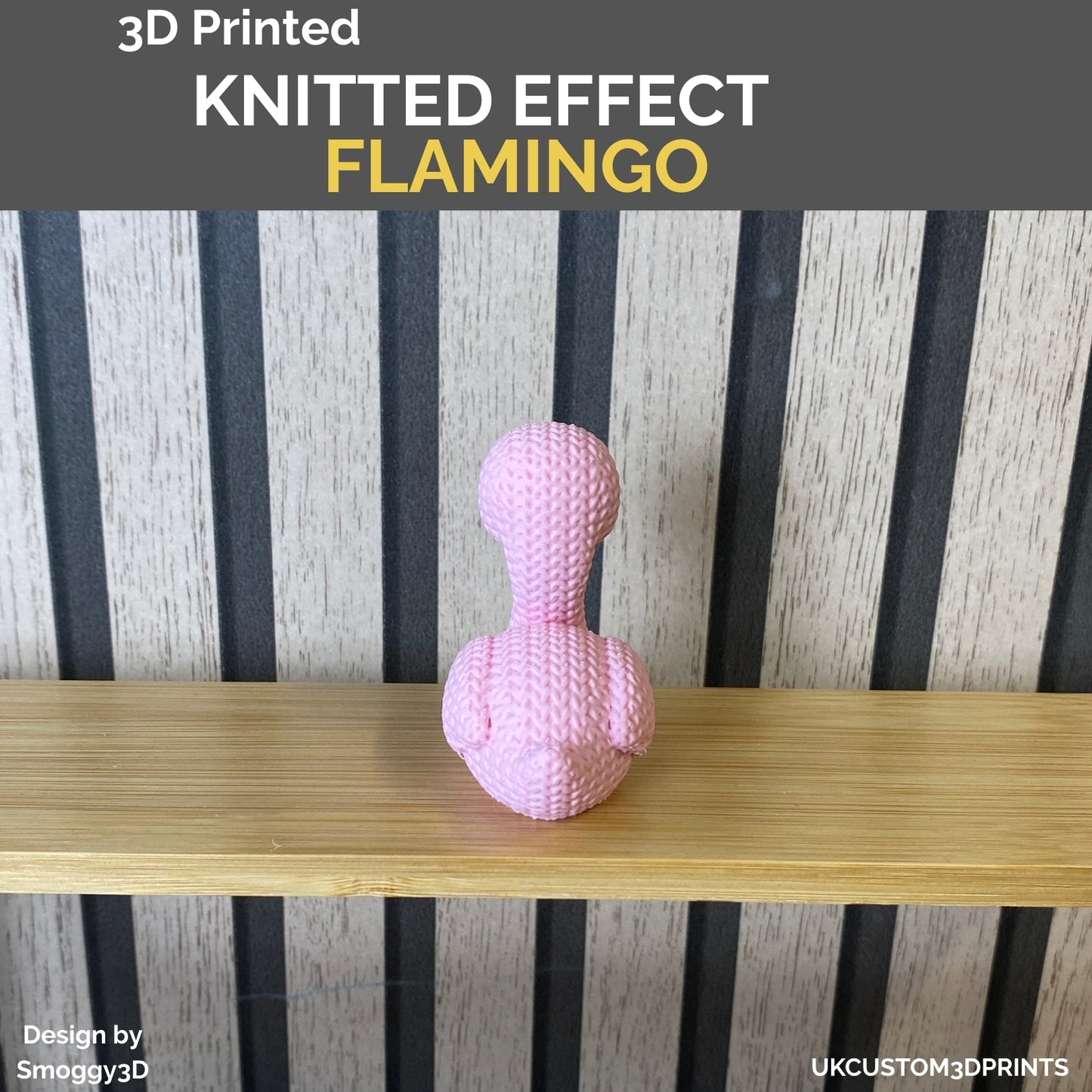 3D Printed Flamingo - Knitted Effect