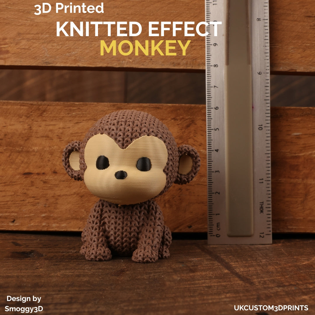 3D Printed Monkey - Knitted Effect