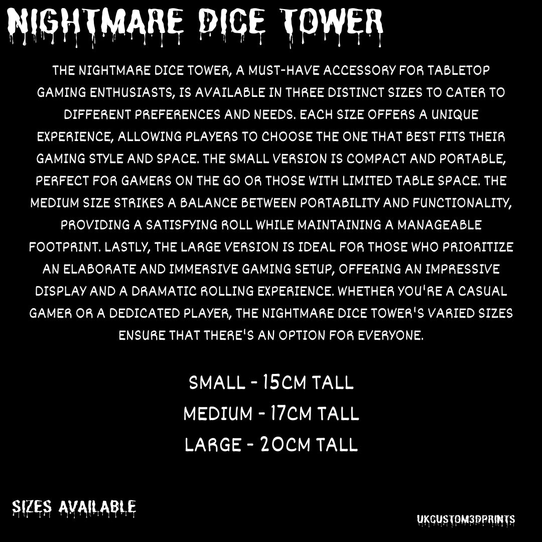 3D Printed Nightmare Dice Tower