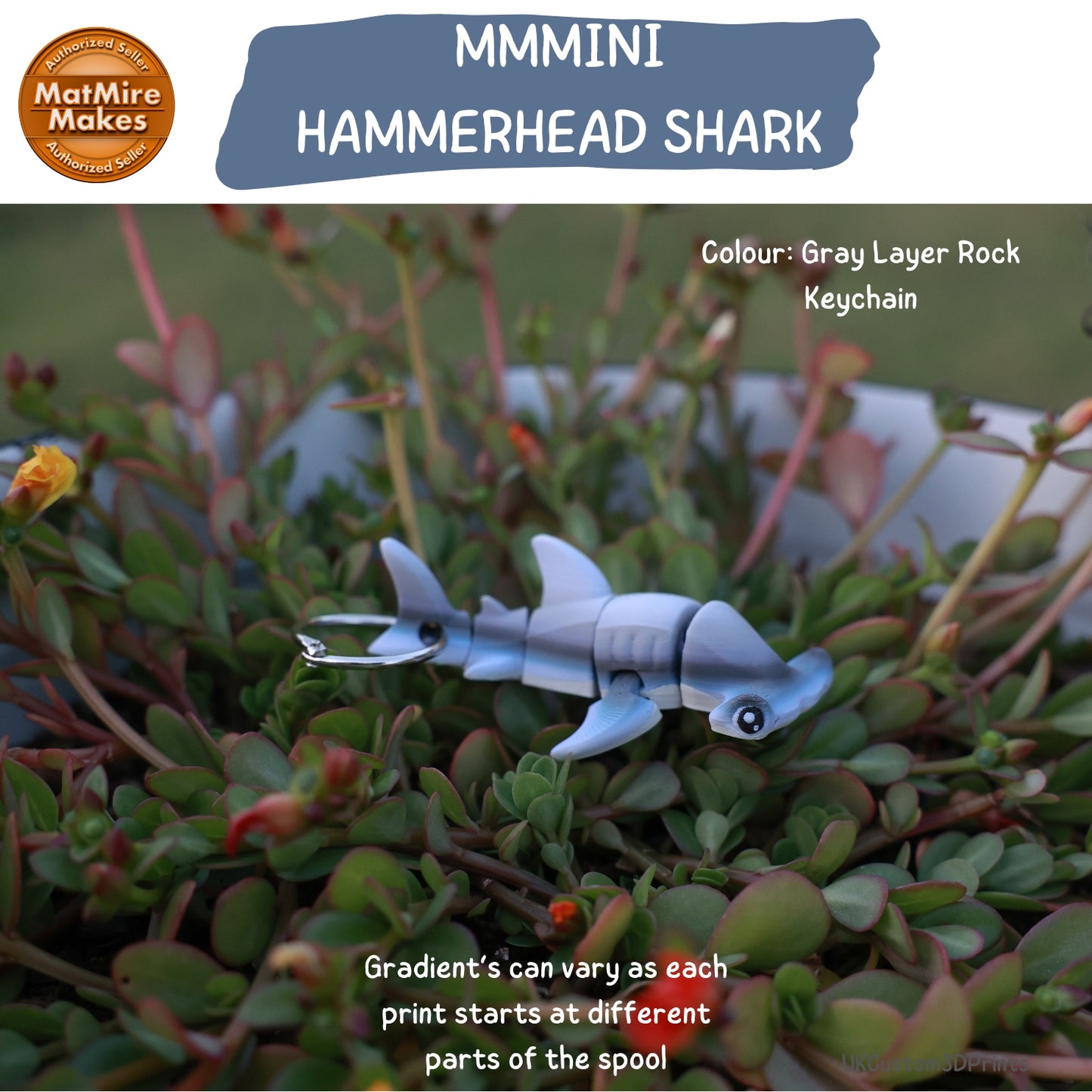 MMMini Hammerhead Shark Fidget - Optional Keychain