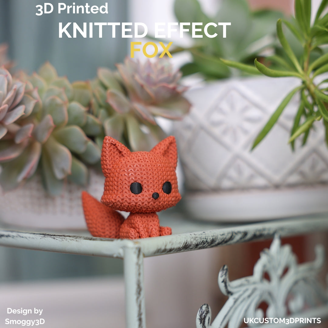 3D Printed Fox - Knitted Effect