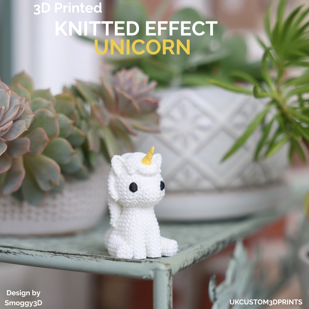 3D Printed Unicorn - Knitted Effect