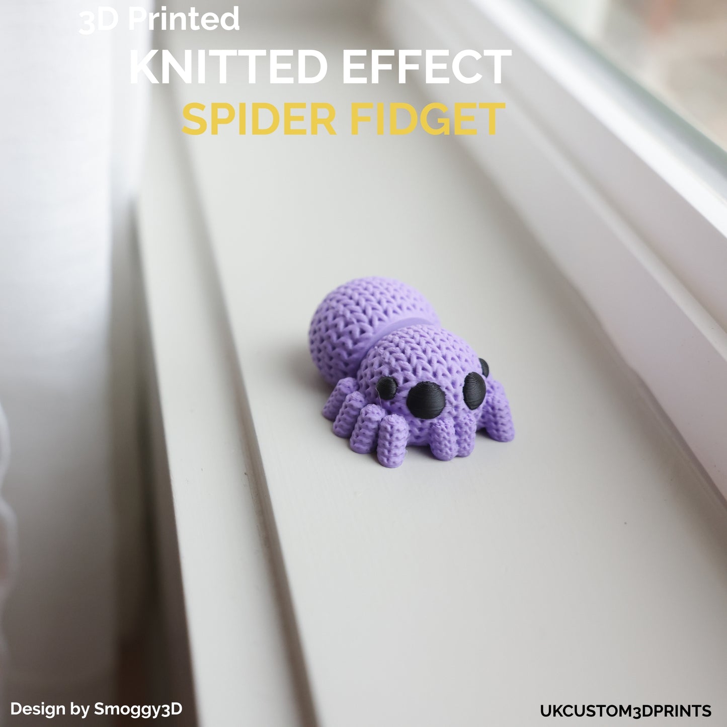 3D Printed Knitted Effect Spider Fidget