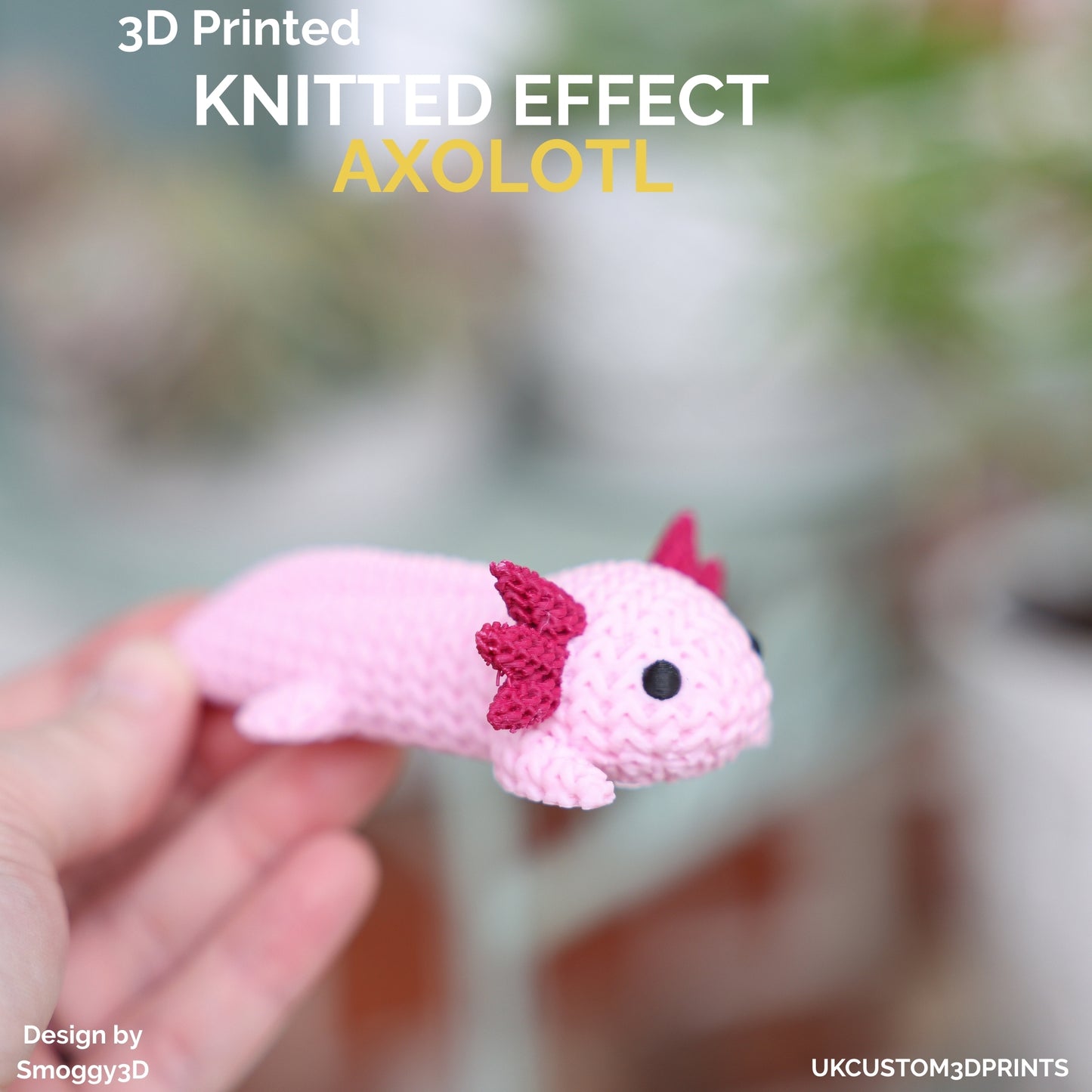 3D Printed Axolotl - Knitted Effect