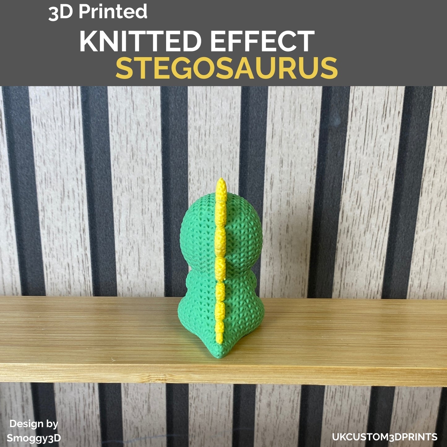 3D Printed Stegosaurus - Knitted Effect