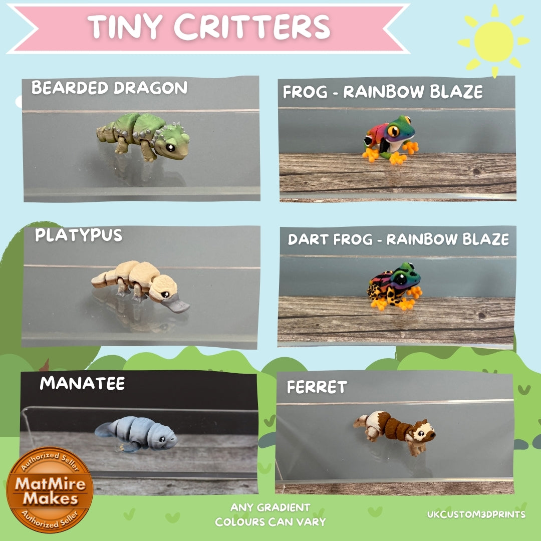 Tiny Critters Animal Fidgets - 3D Printed