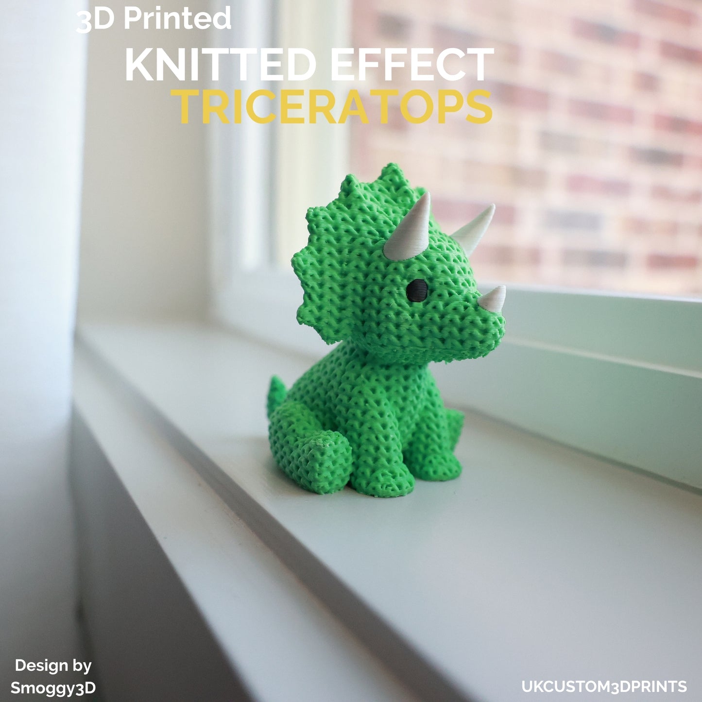 3D Printed Triceratops - Knitted Effect