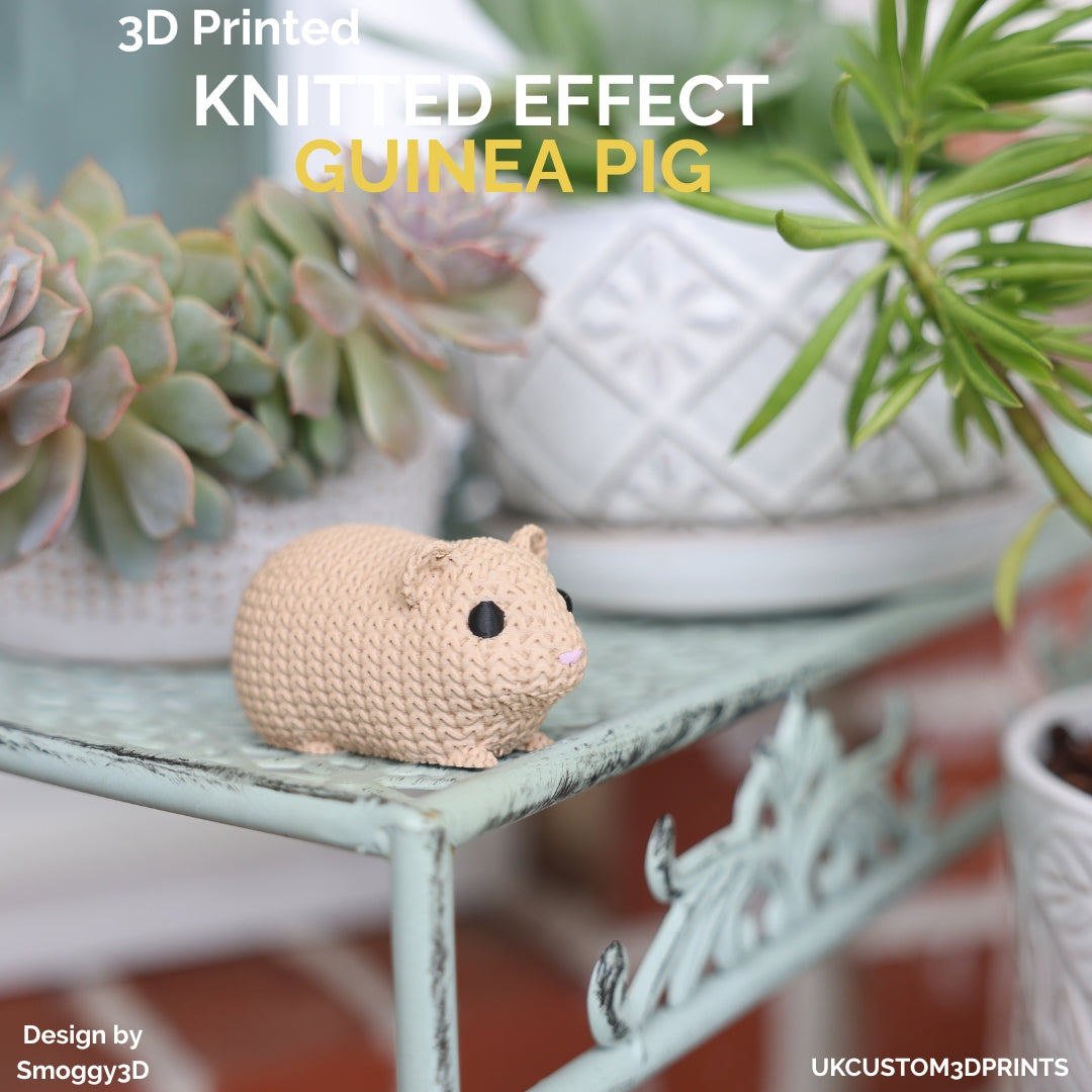3D Printed Guinea Pig - Knitted Effect