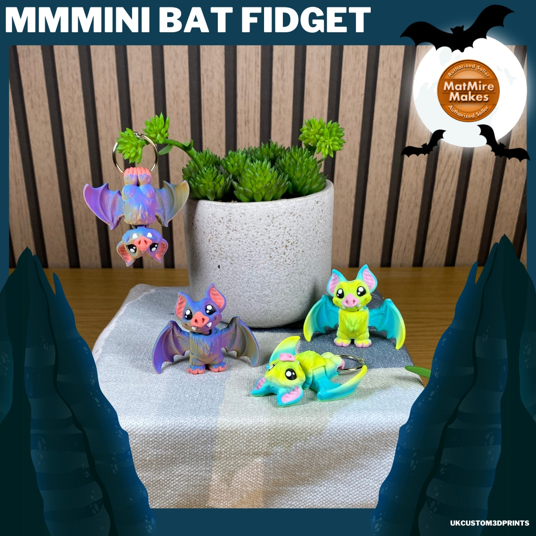 Mmmini Bat Fidget - Optional Keychain