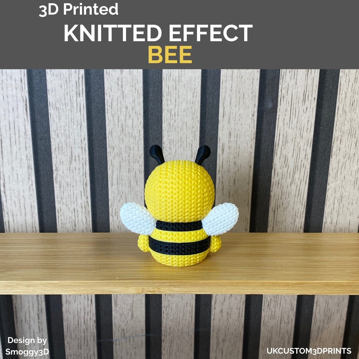 3D Printed Bee - Knitted Effect