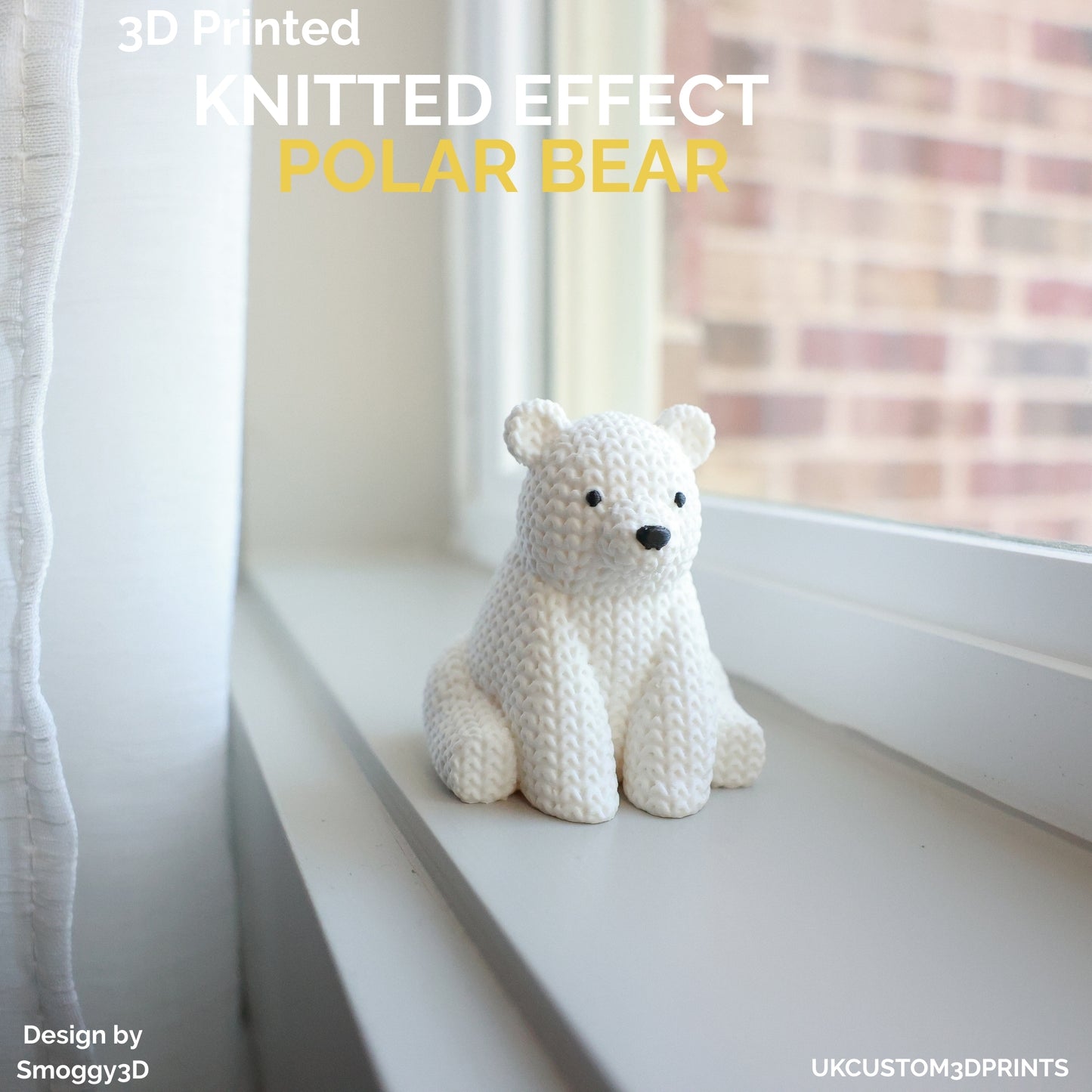 3D Printed Polar Bear - Knitted Effect