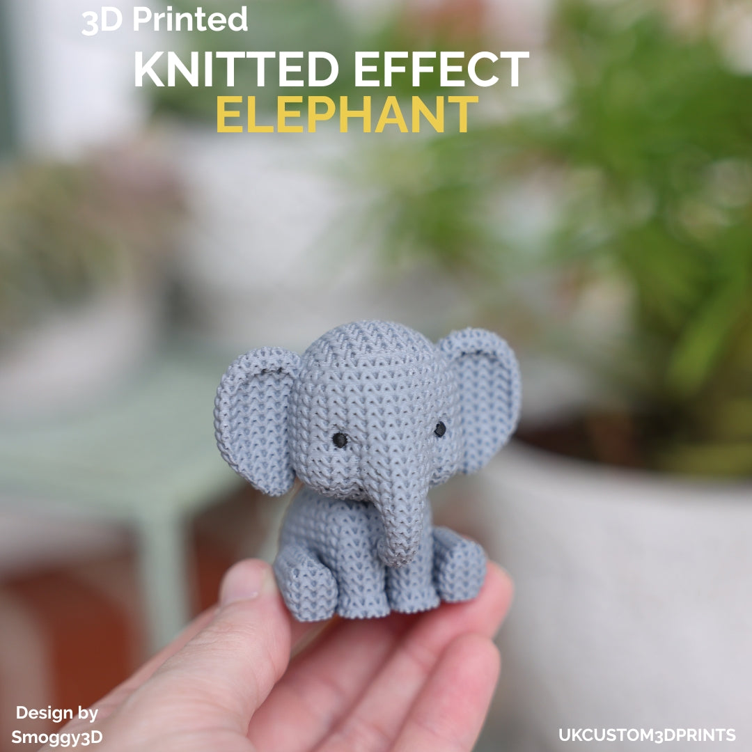 3D Printed Elephant - Knitted Effect