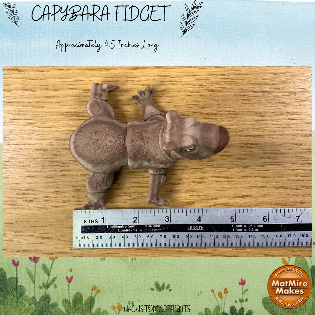 3D Printed Capybara - Articulated Fidget