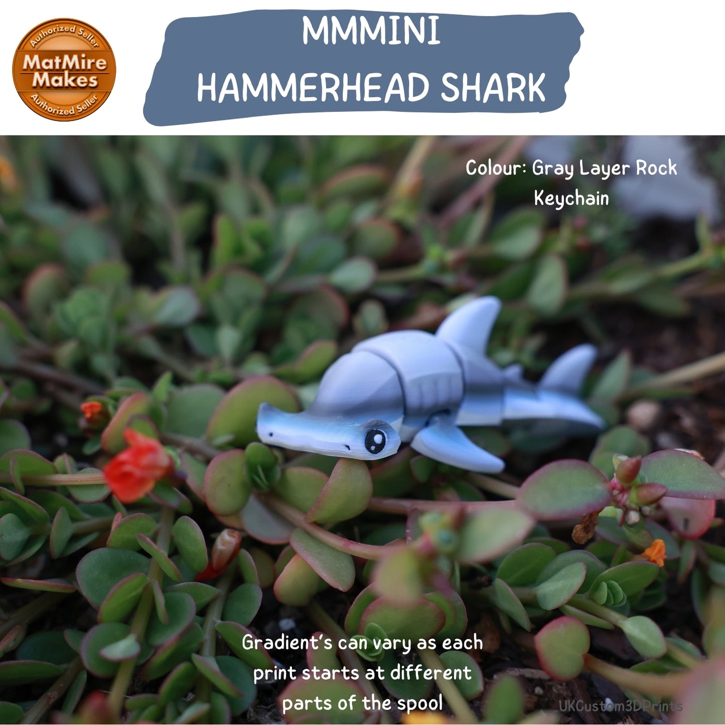 MMMini Hammerhead Shark Fidget - Optional Keychain