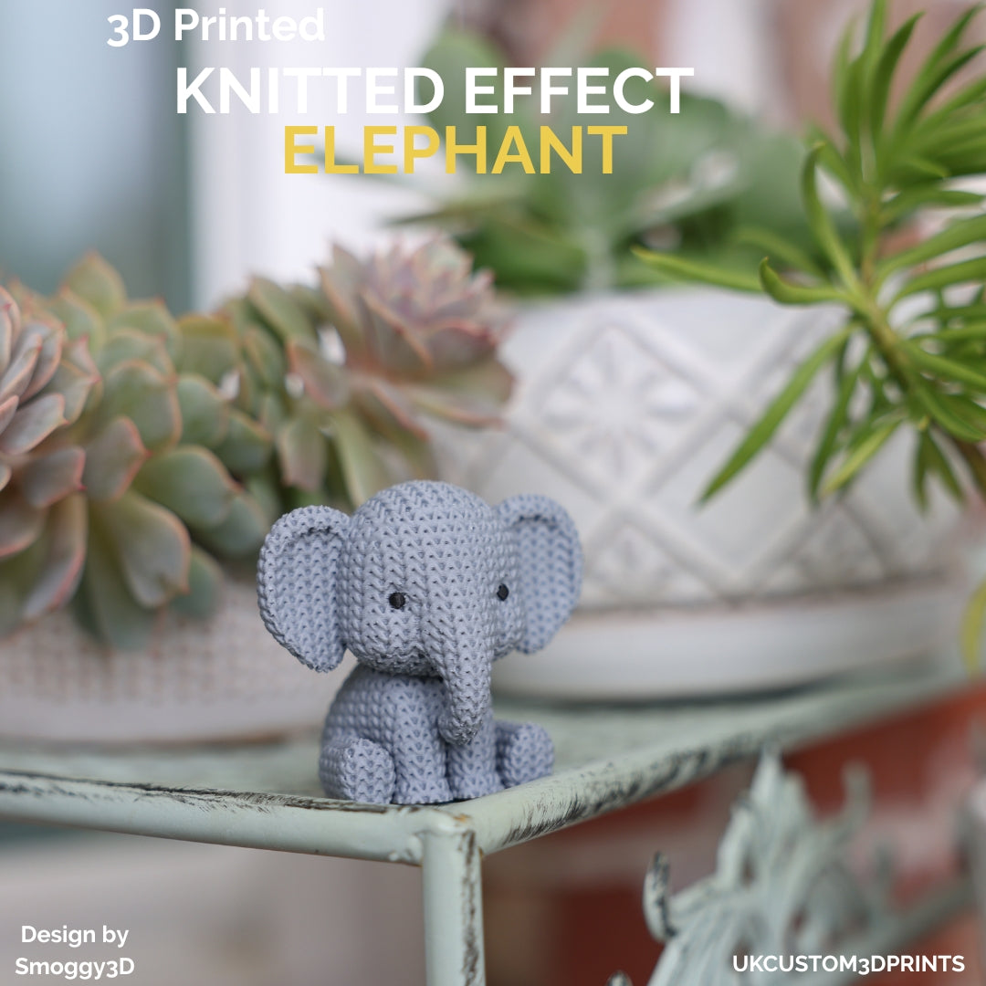 3D Printed Elephant - Knitted Effect