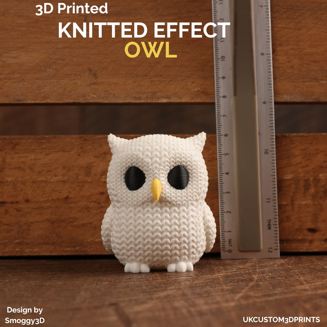 3D Printed Owl - Knitted Effect