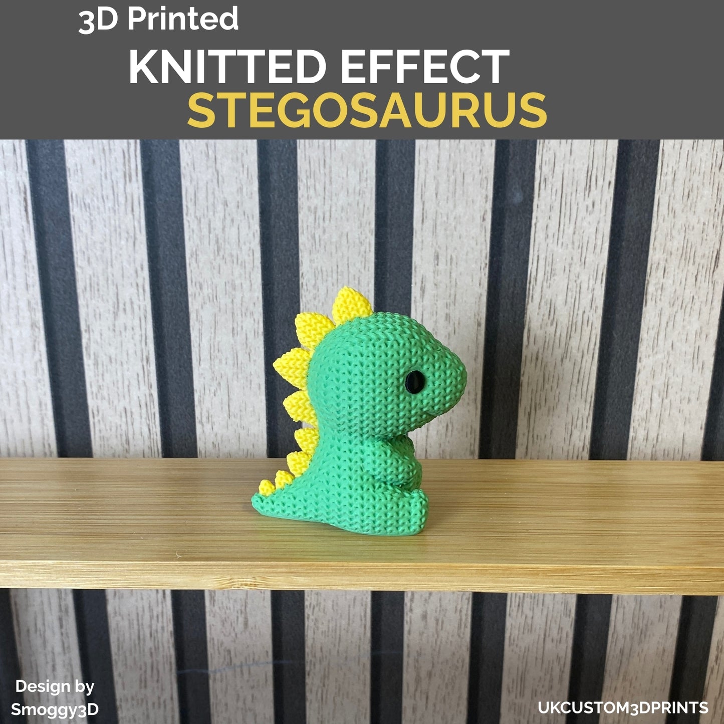 3D Printed Stegosaurus - Knitted Effect