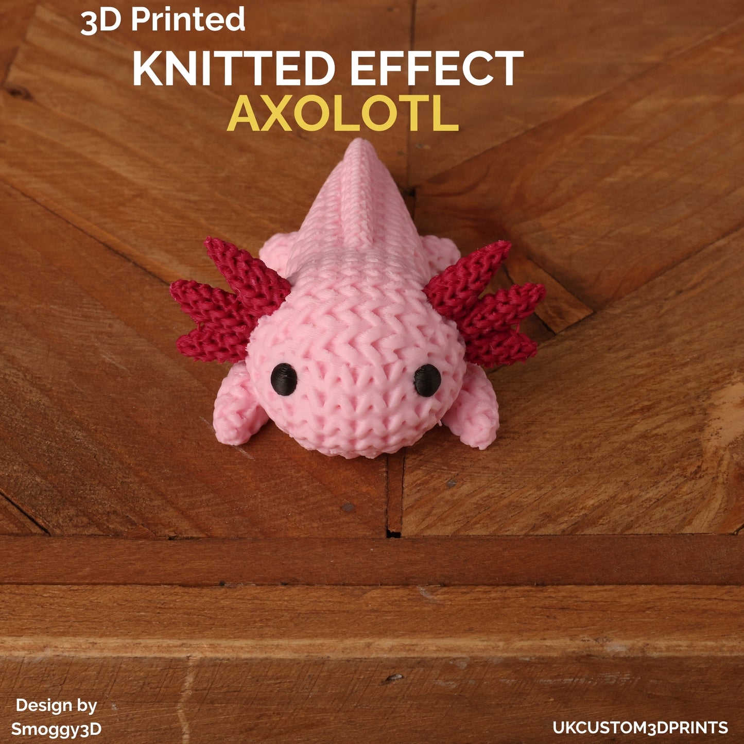 3D Printed Axolotl - Knitted Effect