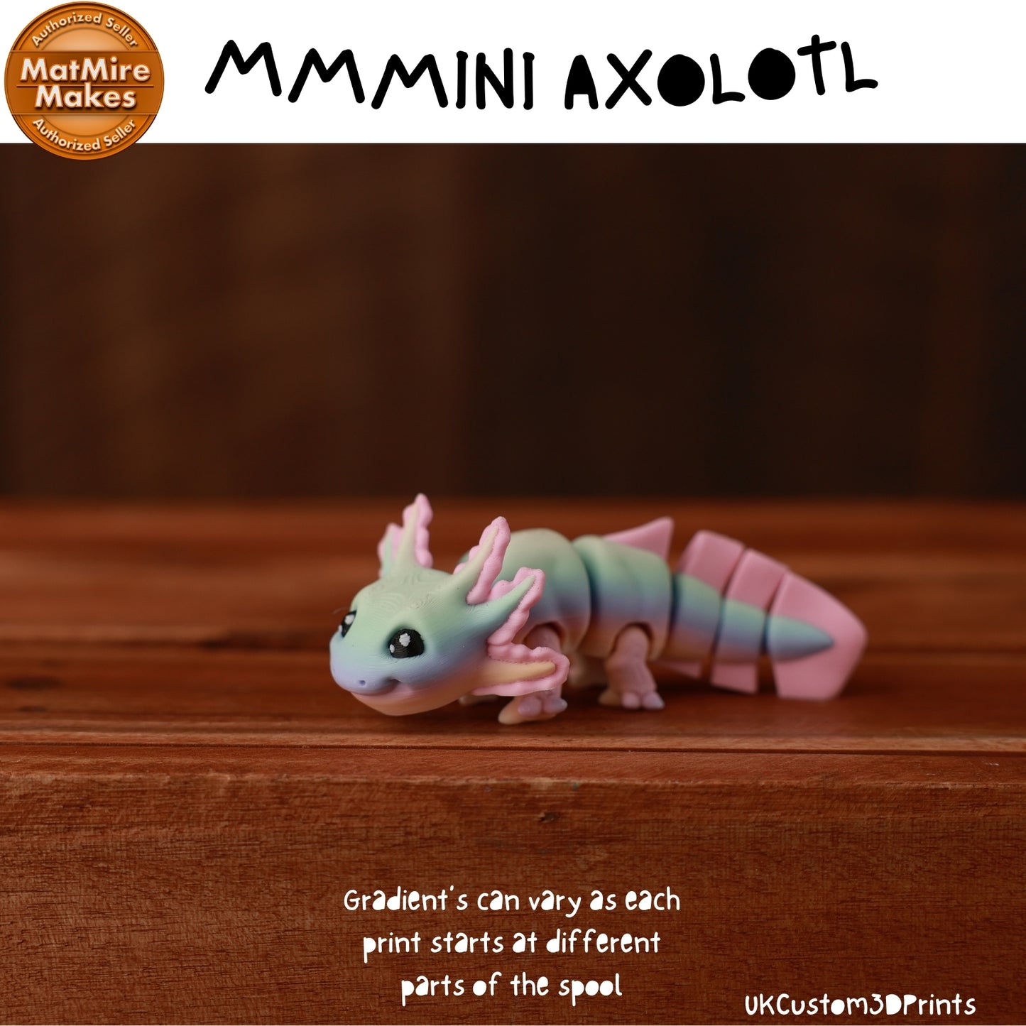 MMMini Axolotl Fidget - Optional Keychain