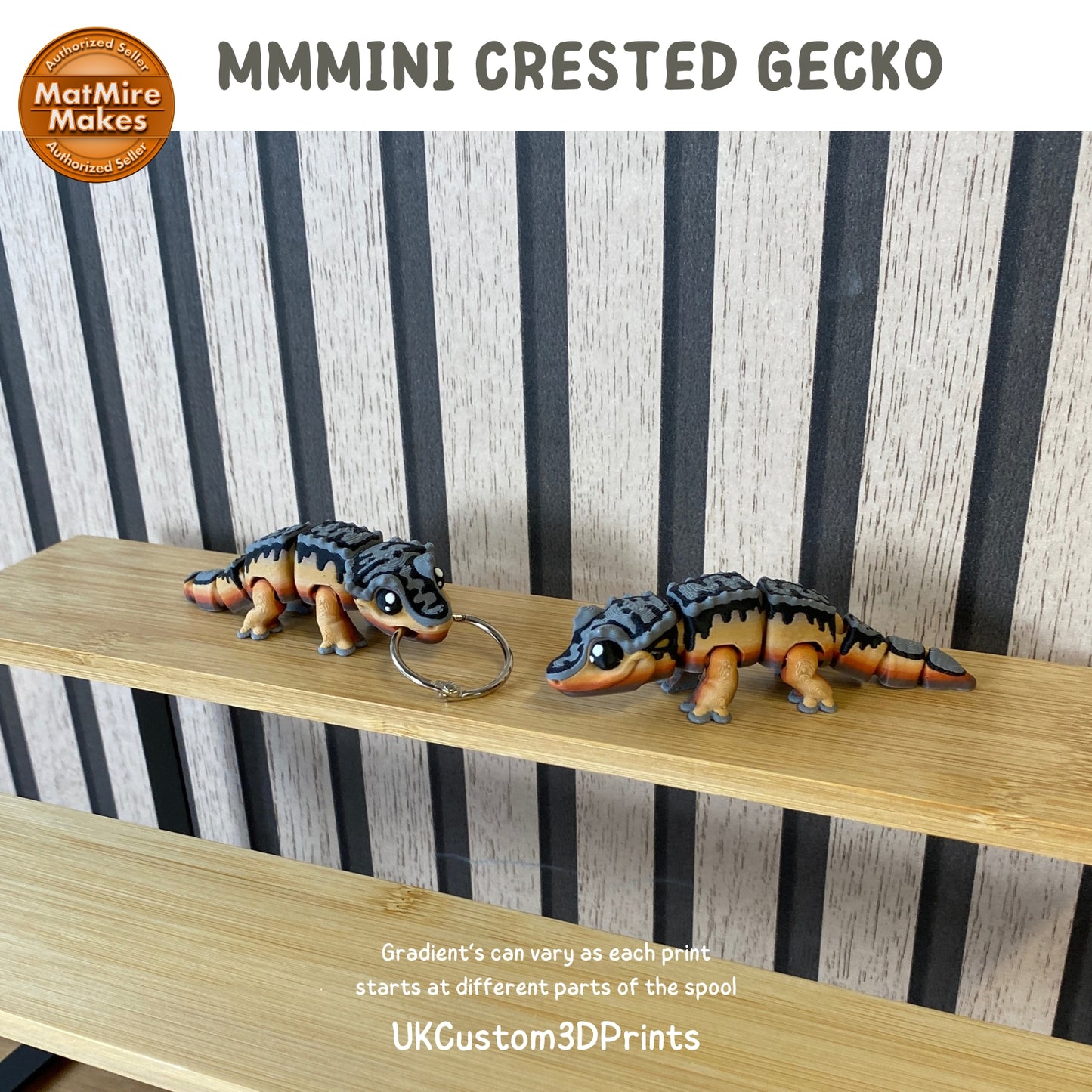 MMMini Crested Gecko Fidget - Optional Keychain