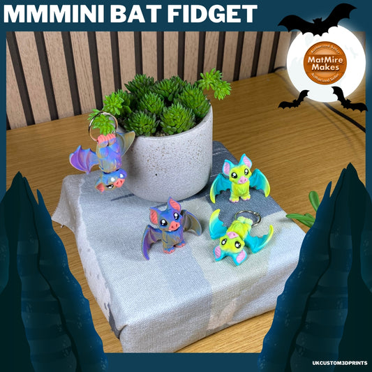 Mmmini Bat Fidget - Optional Keychain