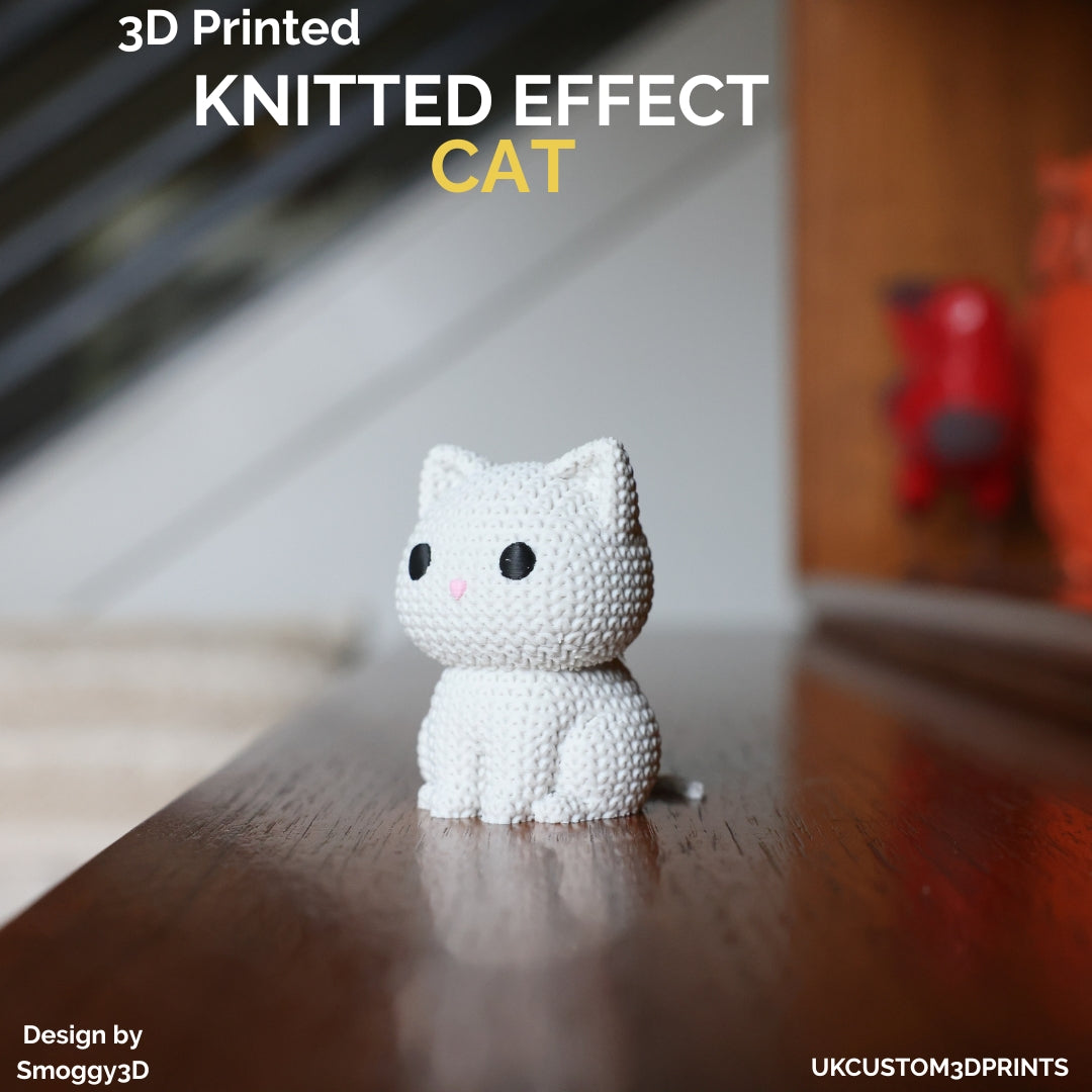 3D Printed Cat - Knitted Effect
