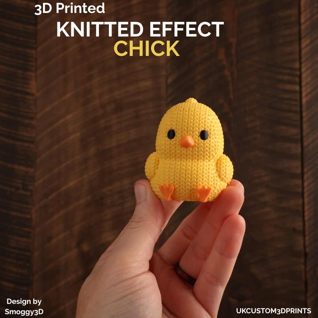 3D Printed Chick - Knitted Effect