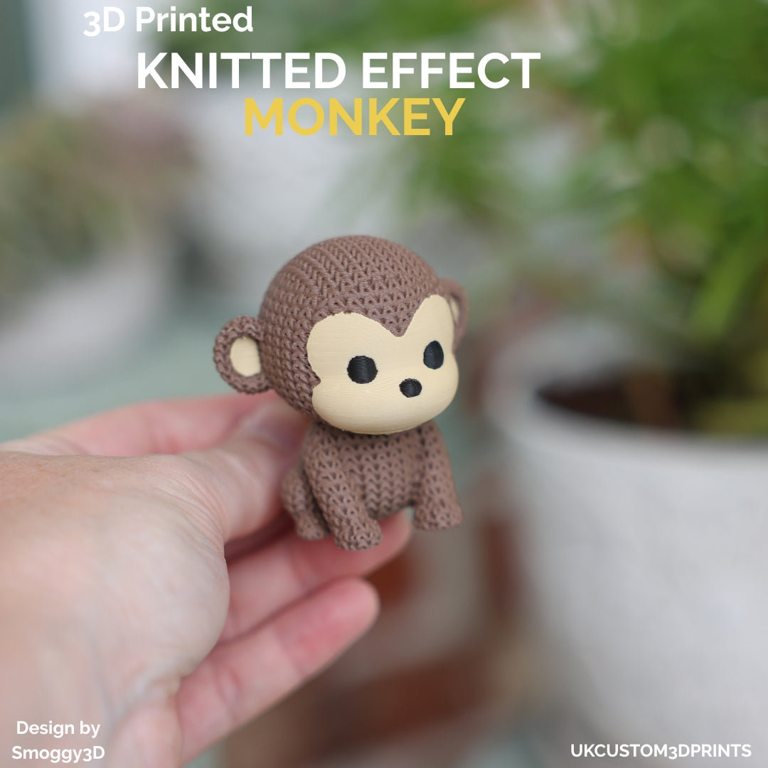 3D Printed Monkey - Knitted Effect