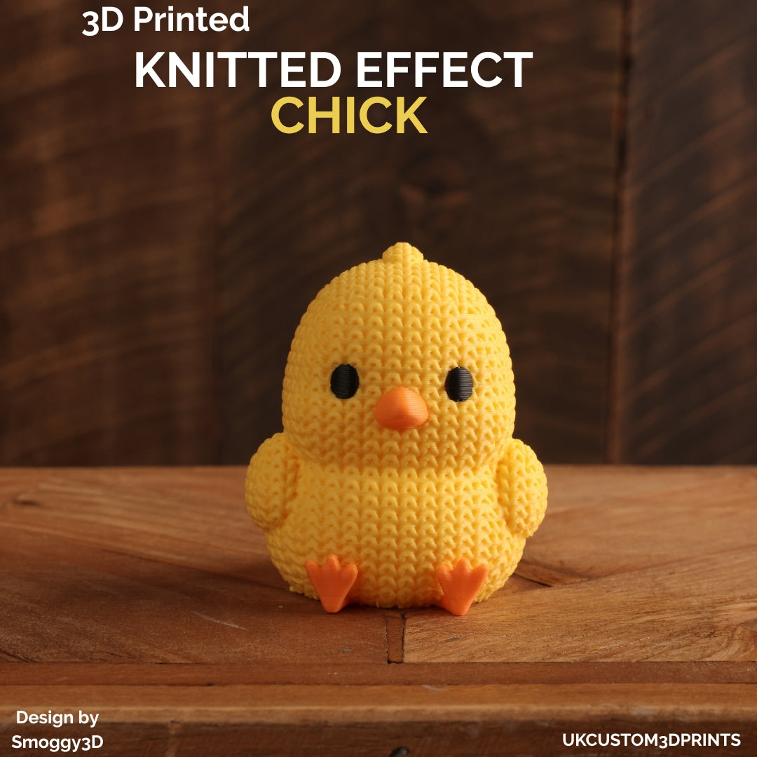3D Printed Chick - Knitted Effect
