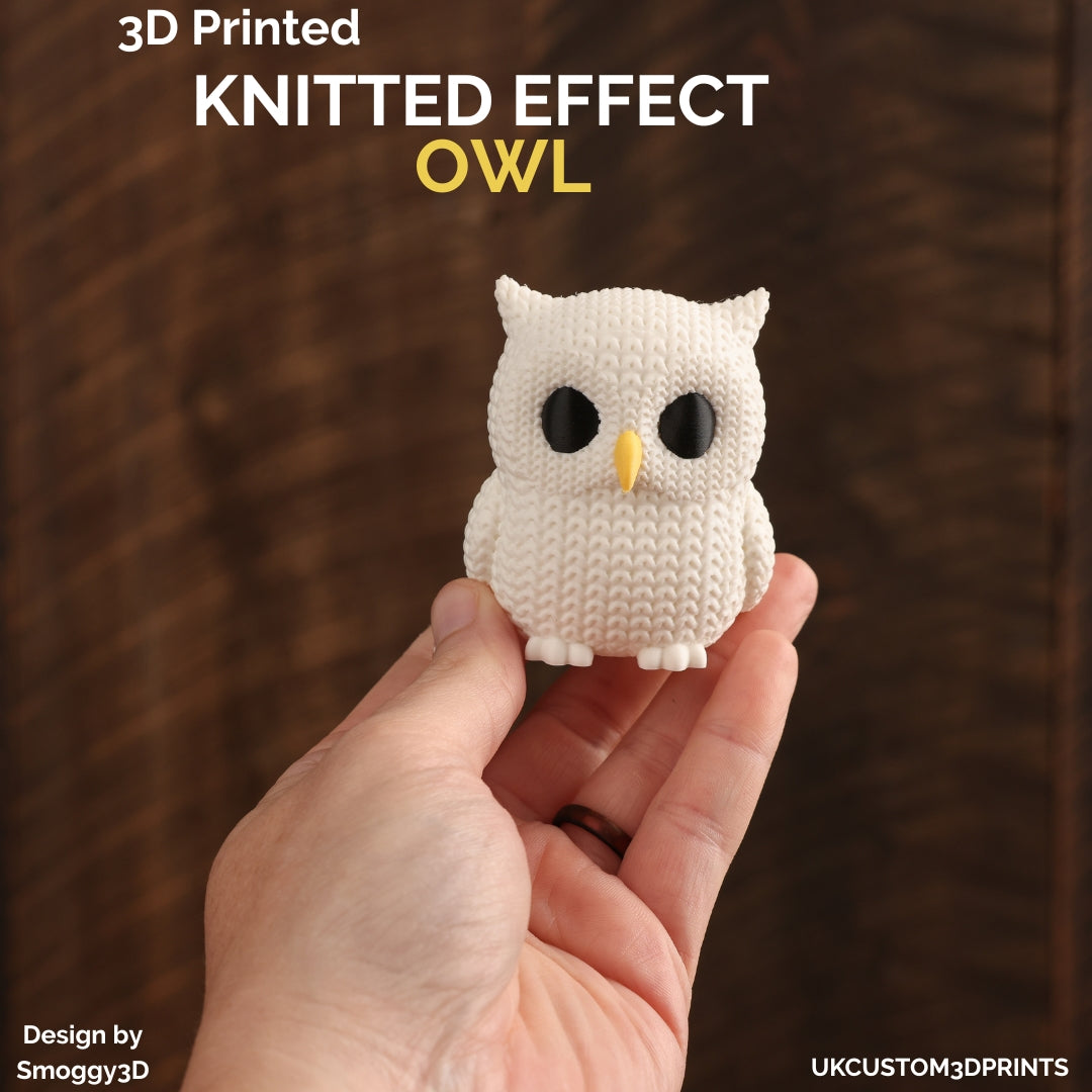3D Printed Owl - Knitted Effect