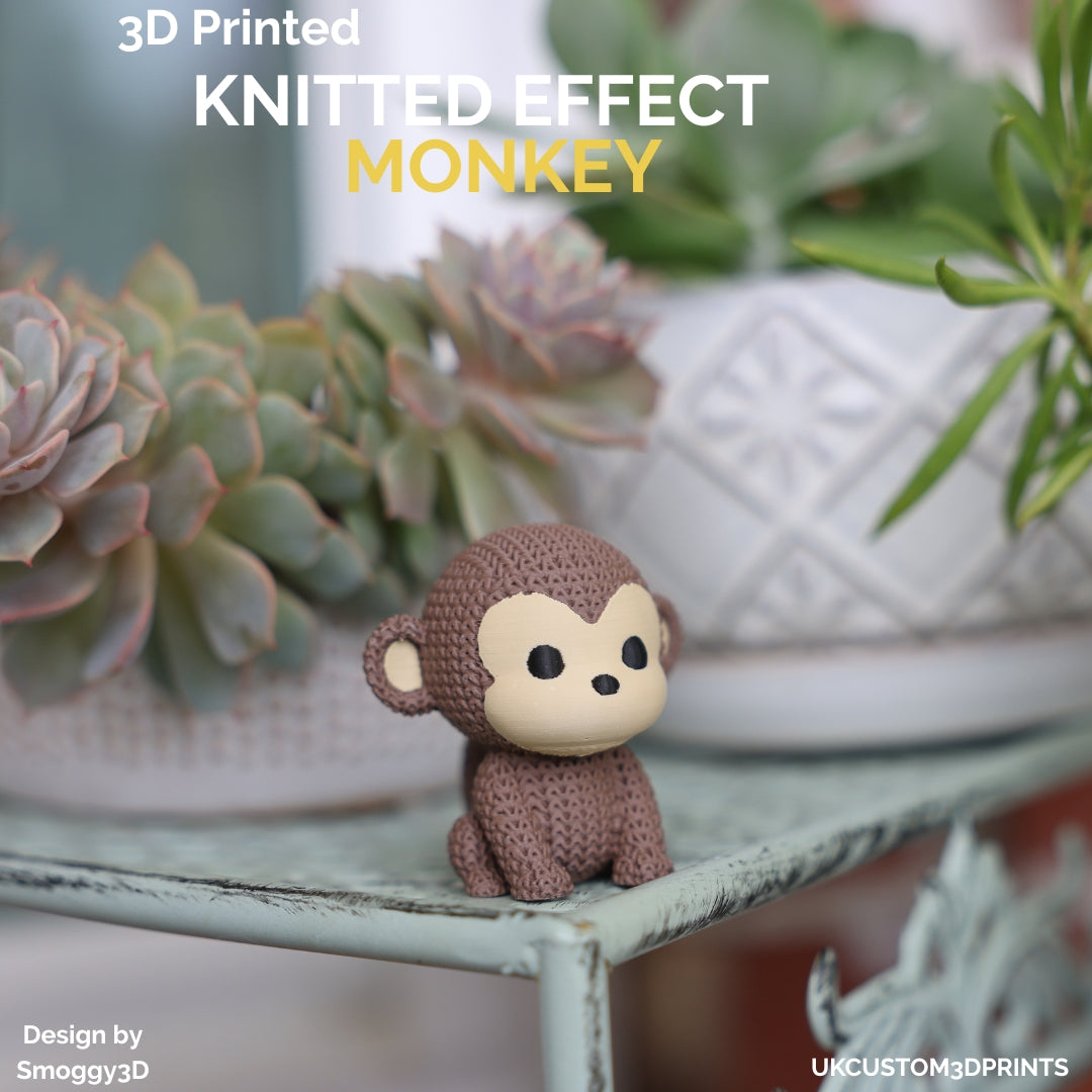 3D Printed Monkey - Knitted Effect