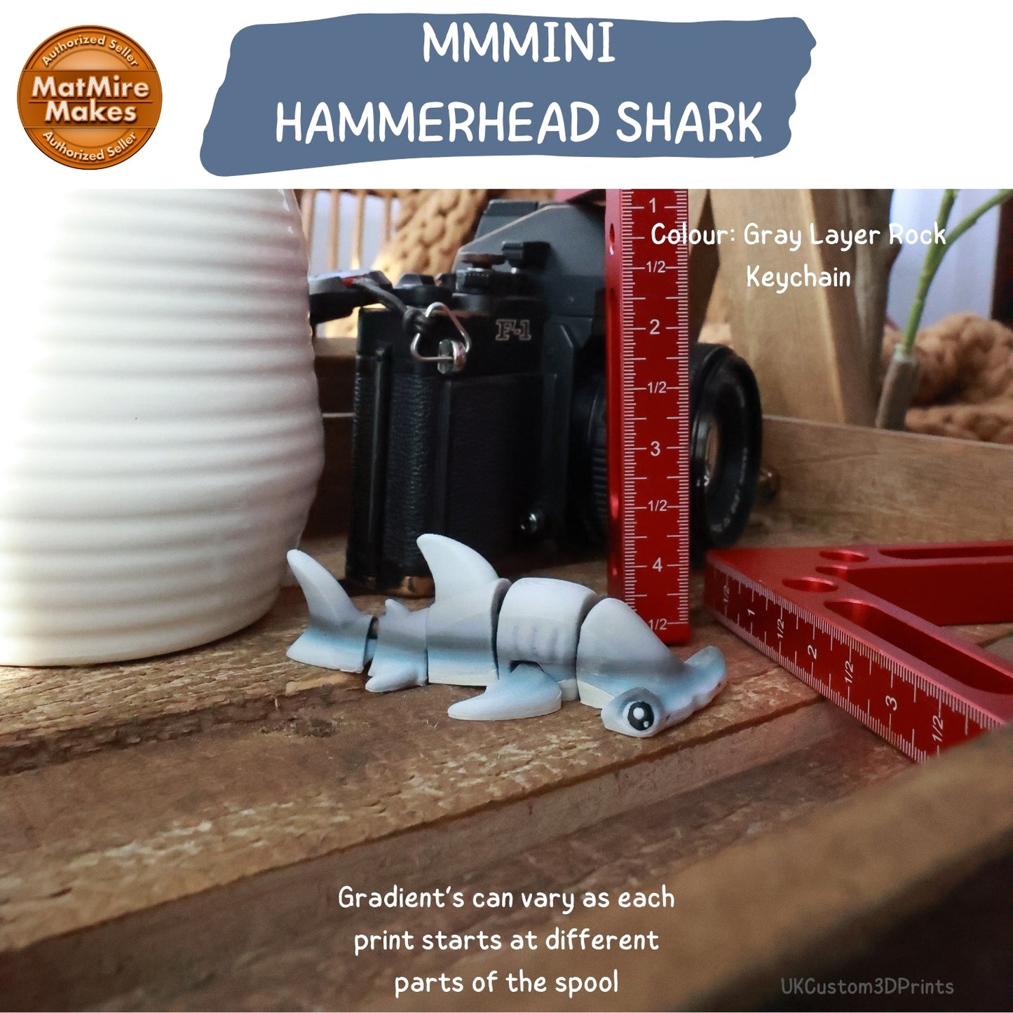 MMMini Hammerhead Shark Fidget - Optional Keychain