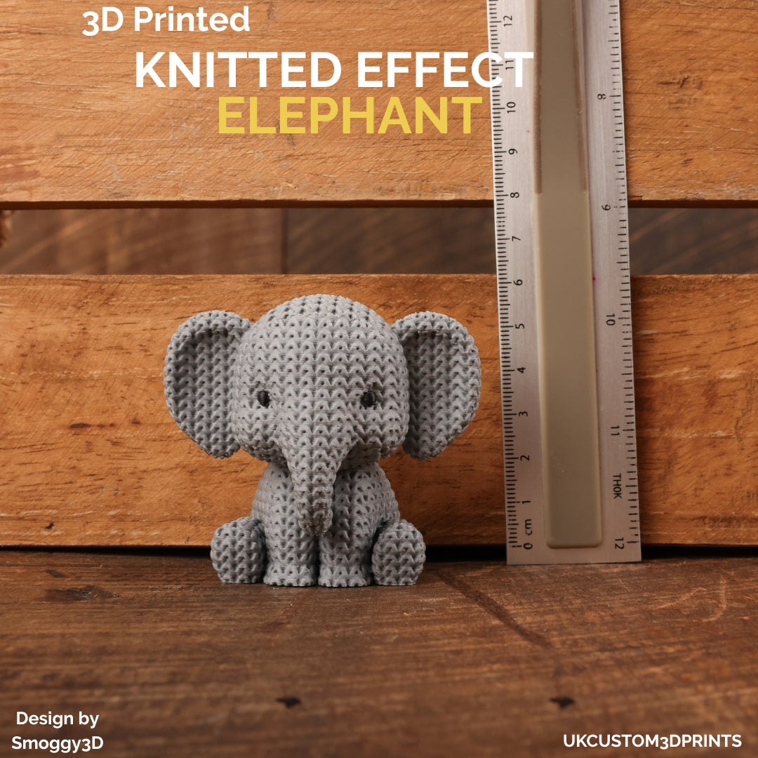 3D Printed Elephant - Knitted Effect