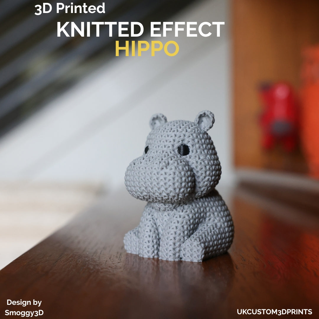 3D Printed Hippo - Knitted Effect
