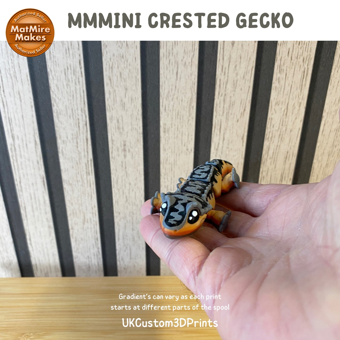 MMMini Crested Gecko Fidget - Optional Keychain