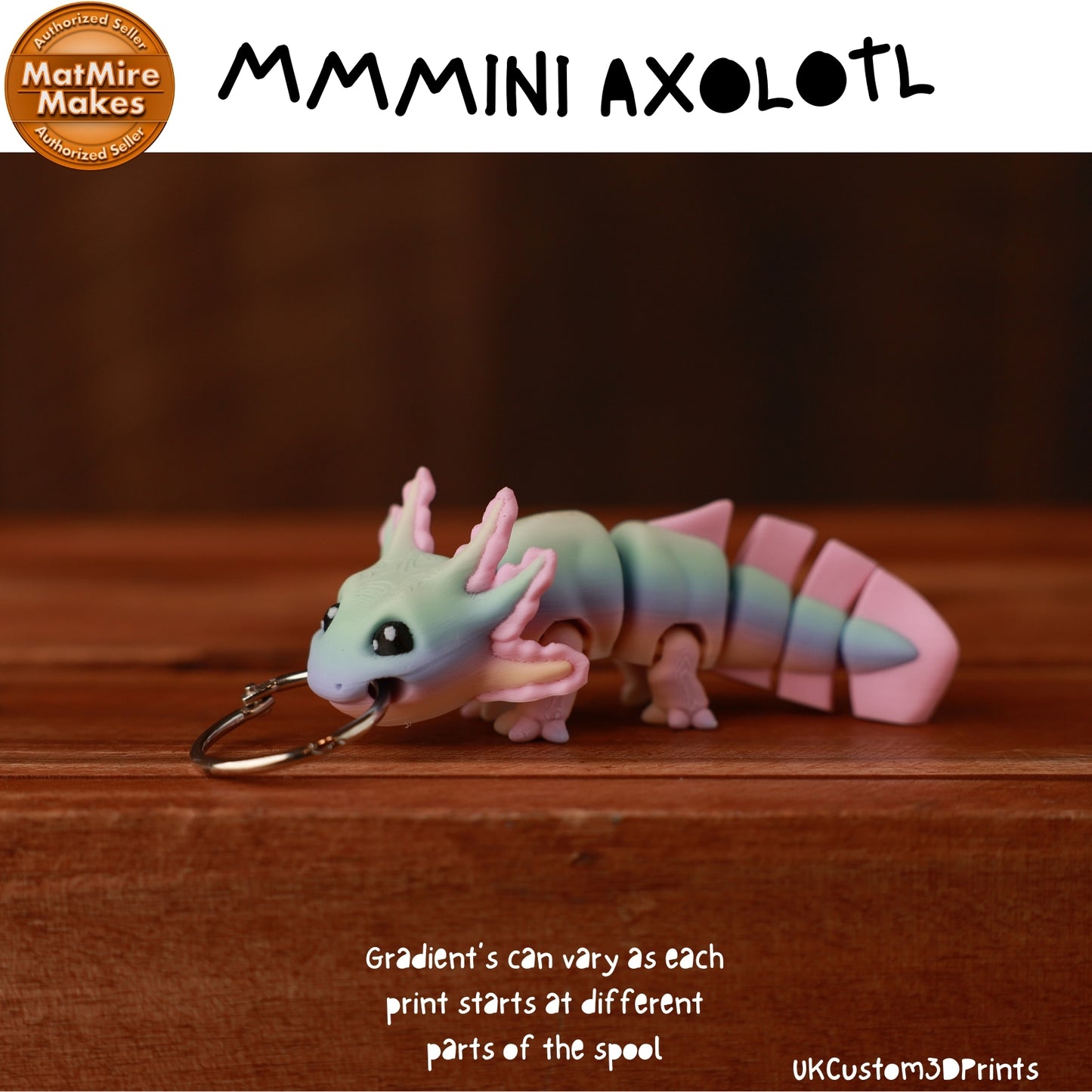 MMMini Axolotl Fidget - Optional Keychain